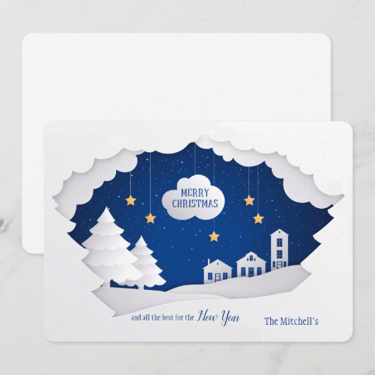 Weihnachtskarte Einladung (Vorne/Hinten)