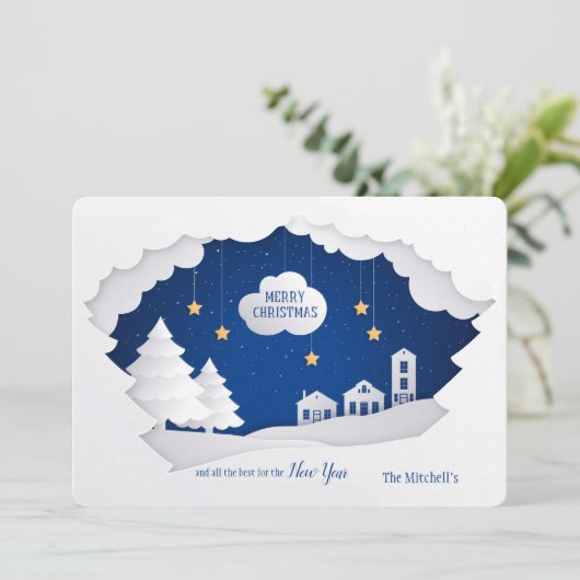 Weihnachtskarte Einladung (Stehend Vorderseite)