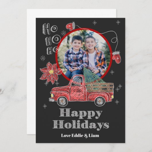 Weihnachtskarte Einladung (Vorne/Hinten)