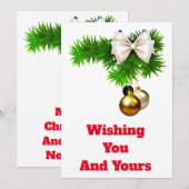 Weihnachtskarte Einladung (Vorne/Hinten)