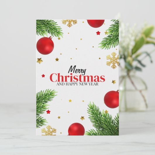 Weihnachtskarte Einladung (Stehend Vorderseite)