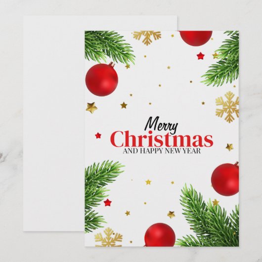 Weihnachtskarte Einladung (Vorne/Hinten)