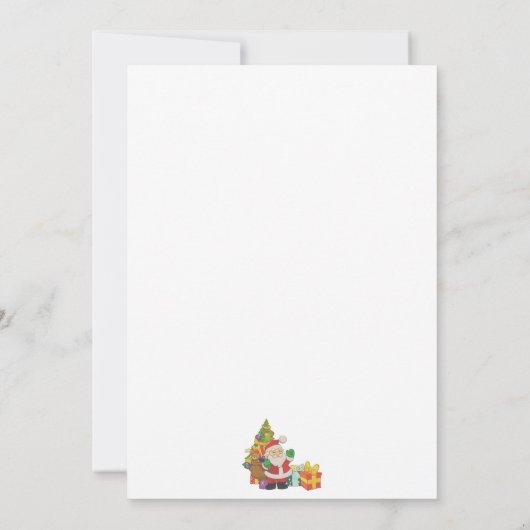 Weihnachtskarte Einladung (Rückseite)