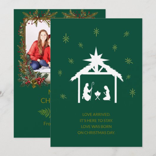 Weihnachtskarte Einladung (Vorne/Hinten)