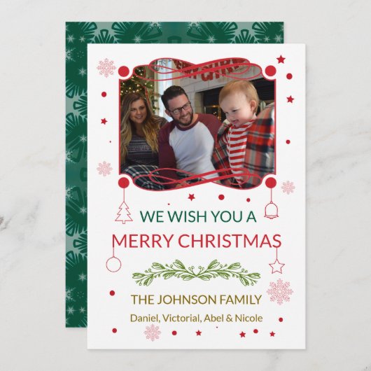 Weihnachtskarte Einladung (Vorne/Hinten)