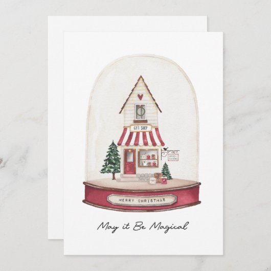 Weihnachtskarte Einladung (Vorne/Hinten)