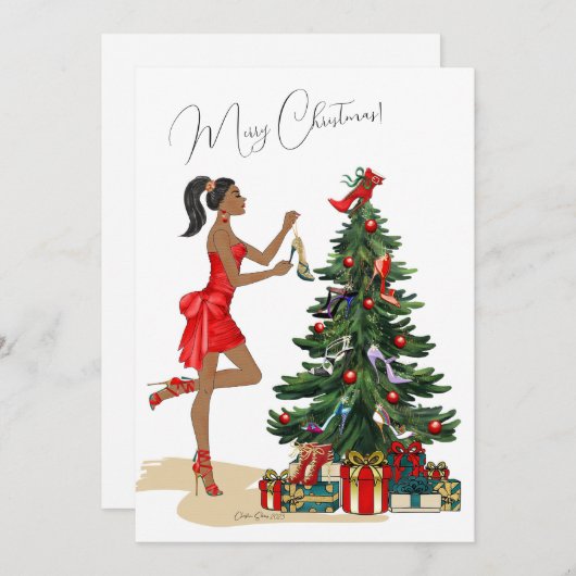 Weihnachtskarte Einladung (Vorne/Hinten)