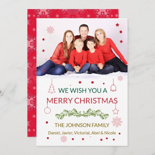 Weihnachtskarte Einladung (Vorne/Hinten)