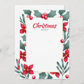 Weihnachtskarte Einladung (Vorne/Hinten)