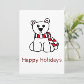 Weihnachtskarte Eisbär Feiertagskarte (Stehend Vorderseite)