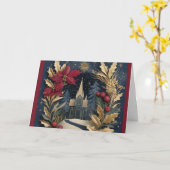 Weihnachtskarte - Elegante Kirche Karte (Gelbe Blume)