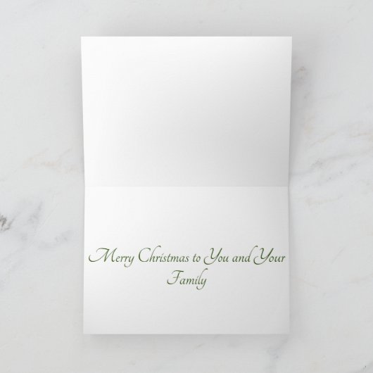 Weihnachtskarte - Eleganter Kranz Karte (Innenseite)