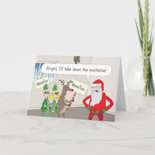 Weihnachtskarte "Elven Allegations" Feiertagskarte (Vorderseite)