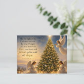 Weihnachtskarte Engel feiern Weihnachten Postkarte (Stehend Vorderseite)