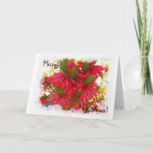 Weihnachtskarte - Erica-Blume