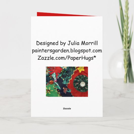 Weihnachtskarte Erinnerungen Feiertagskarte (Rückseite)