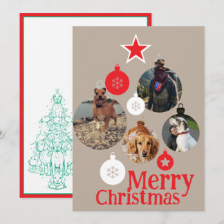 Weihnachtskarte Familienbaum Great Danes individue Einladung
