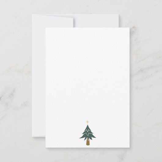 Weihnachtskarte Familienurlaub Foto Grün Urlaub Dankeskarte (Rückseite)