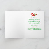 Weihnachtskarte Farbenfroher Schneemann Dankeskarte (Innenseite)