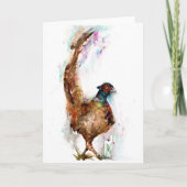 Weihnachtskarte Fasan Karte (Vorderseite)