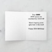 Weihnachtskarte: Feiern 50. Geburtstag Karte (Innenseite)