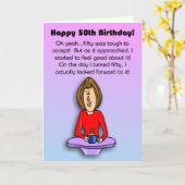 Weihnachtskarte: Feiern 50. Geburtstag Karte (Gelbe Blume)