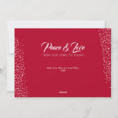 Weihnachtskarte Feiertagskarte (Rückseite)