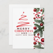 Weihnachtskarte Feiertagskarte (Vorne/Hinten)