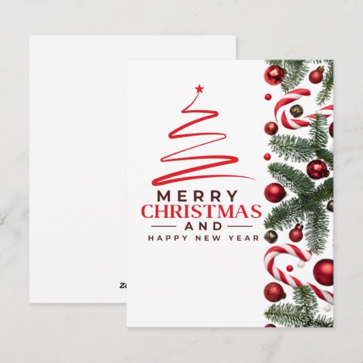 Weihnachtskarte Feiertagskarte (Vorne/Hinten)