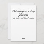 Weihnachtskarte Feiertagskarte (Rückseite)