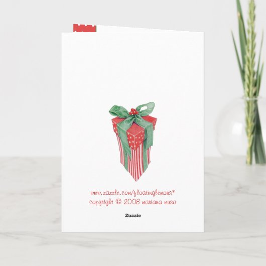 Weihnachtskarte Feiertagskarte (Rückseite)