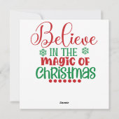 Weihnachtskarte Feiertagskarte (Rückseite)