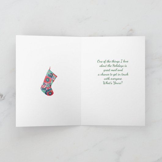 Weihnachtskarte Feiertagskarte (Innenseite)