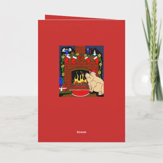 Weihnachtskarte Feiertagskarte (Rückseite)