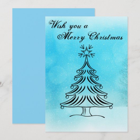 Weihnachtskarte Feiertagskarte (Vorne/Hinten)