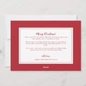 Weihnachtskarte Feiertagskarte (Rückseite)