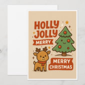 Weihnachtskarte Feiertagskarte (Vorne/Hinten)