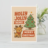 Weihnachtskarte Feiertagskarte (Stehend Vorderseite)
