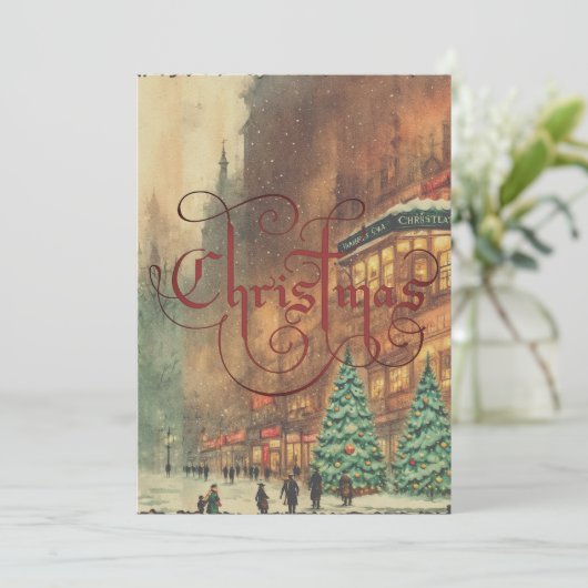 Weihnachtskarte Feiertagskarte (Stehend Vorderseite)