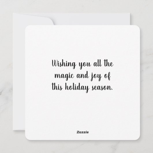 Weihnachtskarte Feiertagskarte (Rückseite)