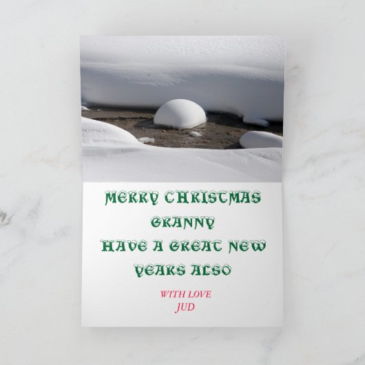 Weihnachtskarte Feiertagskarte (Innenseite)