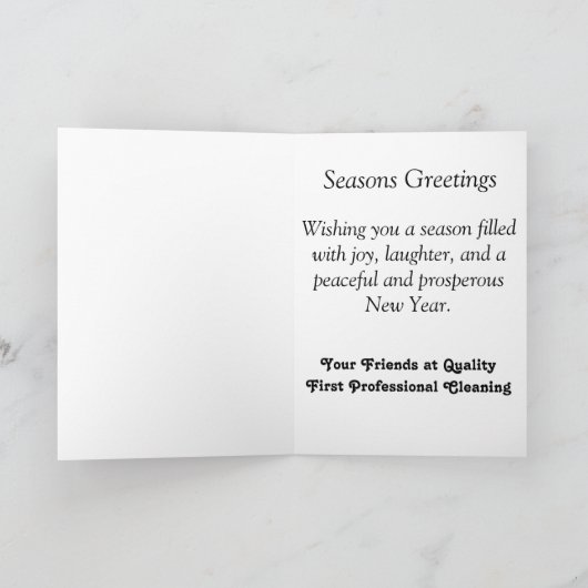 Weihnachtskarte Feiertagskarte (Innenseite)