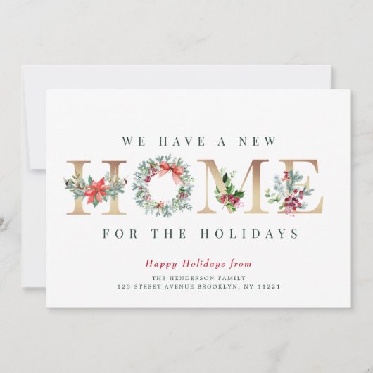 Weihnachtskarte Feiertagskarte (Vorderseite)