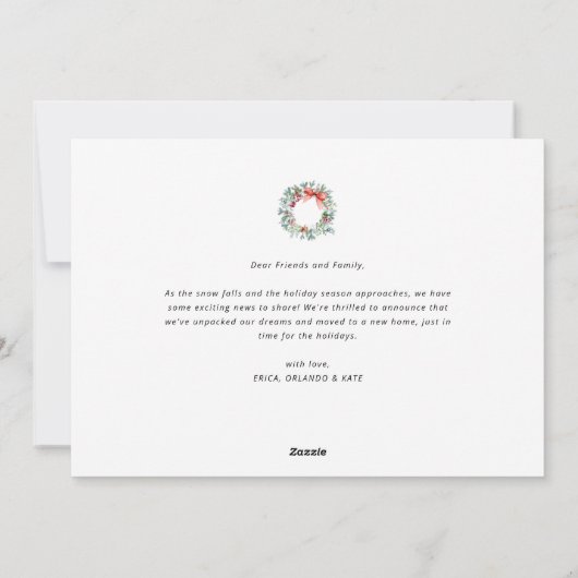 Weihnachtskarte Feiertagskarte (Rückseite)