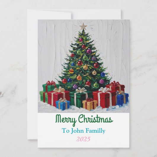 Weihnachtskarte Feiertagskarte (Vorderseite)