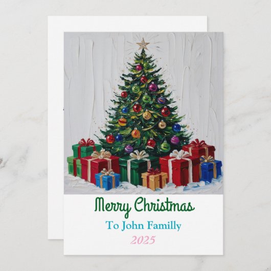 Weihnachtskarte Feiertagskarte (Vorne/Hinten)