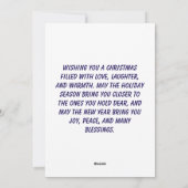 Weihnachtskarte Feiertagskarte (Rückseite)