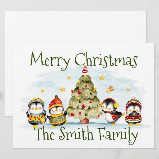 Weihnachtskarte Feiertagskarte (Vorne/Hinten)