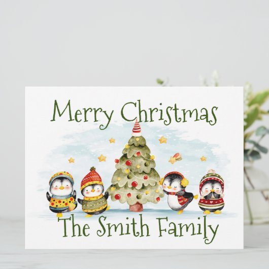 Weihnachtskarte Feiertagskarte (Stehend Vorderseite)