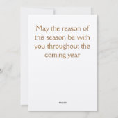 Weihnachtskarte Feiertagskarte (Rückseite)